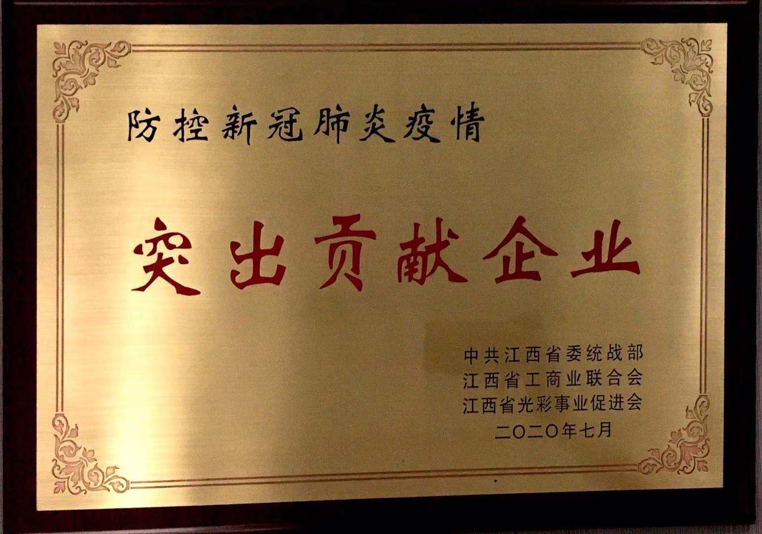 防控新冠肺炎突出貢獻企業(yè)